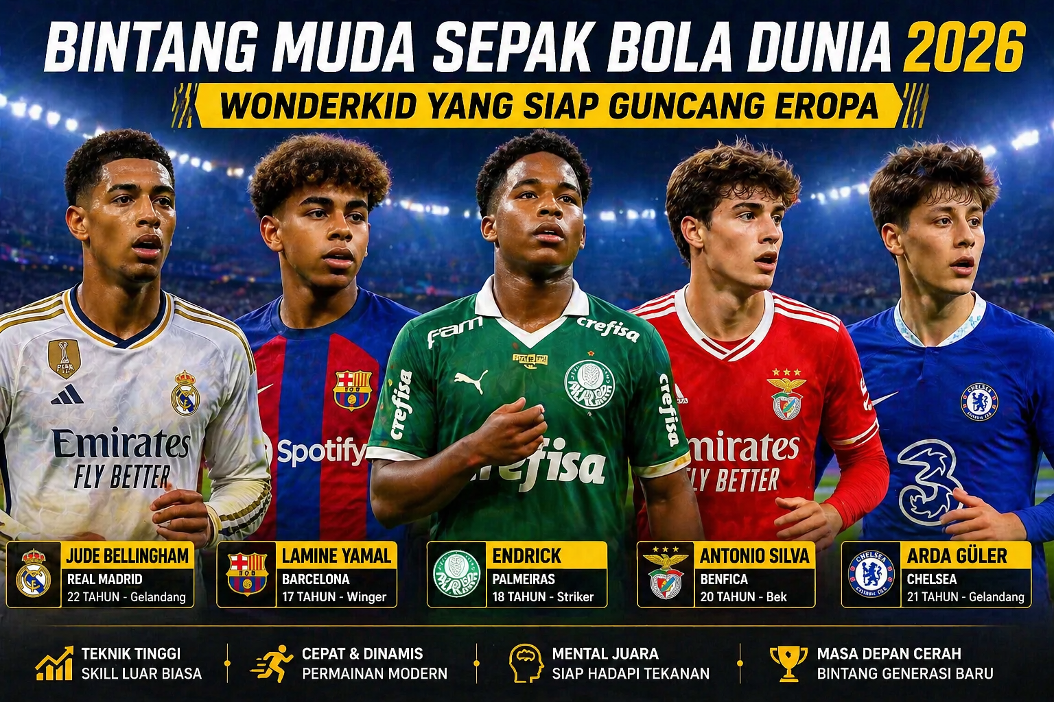 Bintang muda sepak bola dunia 2026